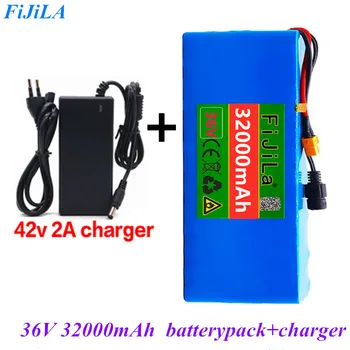 

36V10S4P 32Ah Battery 500W High Power Battery 42V 32000mAh Ebike Electric Bicycle BMS 42V Battery with xt60 Plug + Charger