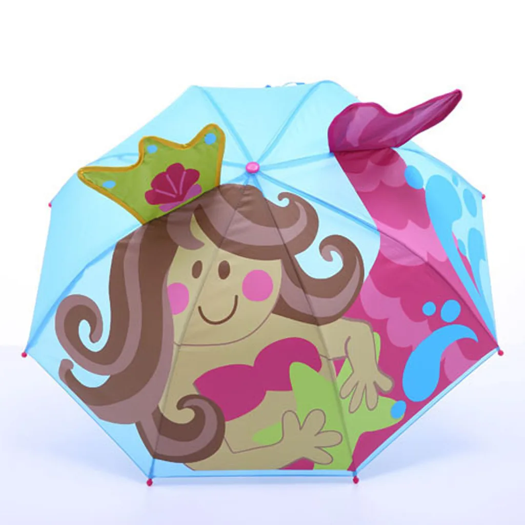 Детский 3D Зонт с героями мультфильмов покрытие зонтик для защиты от солнца и дождя УФ-лучи наружный ветростойкий складной зонт защита от дождя и ветра