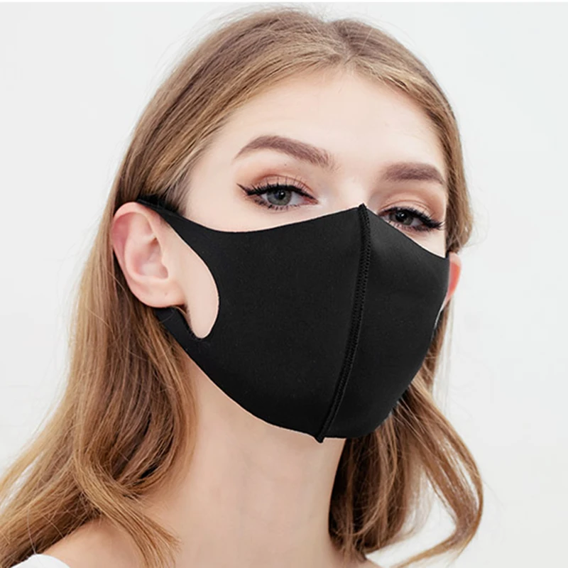 

Cotton Black Mask Mouth Face Mask Anti PM2.5 Dust Mask Activated Carbon Filter Korean Mask Fabric Face Mask