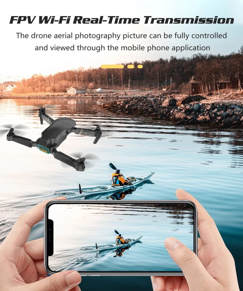 Drone com Grande Modo de Espera Presente para Crianças Novo Drone Wifi Fpv Angular hd 4 k 1080 p Câmera Altura rc Dobrável Quadcopter 2020 Gd89 8 com grande angular hd 4 k 1080