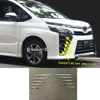 

For Toyota Noah Voxy 80 Series 2014 2015 2016 2017 2018 Car Sticker Detector Trim Front Head Fog Light Lamp Frame 10pcs