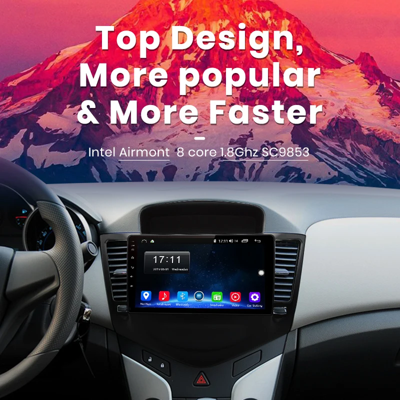 Junsun V1 pro 4G+ 64G Android 9,0 DSP для Chevrolet CRUZE 2009-2011 2012- Автомобильный Радио Мультимедиа Видео плеер gps RDS 2 din dvd