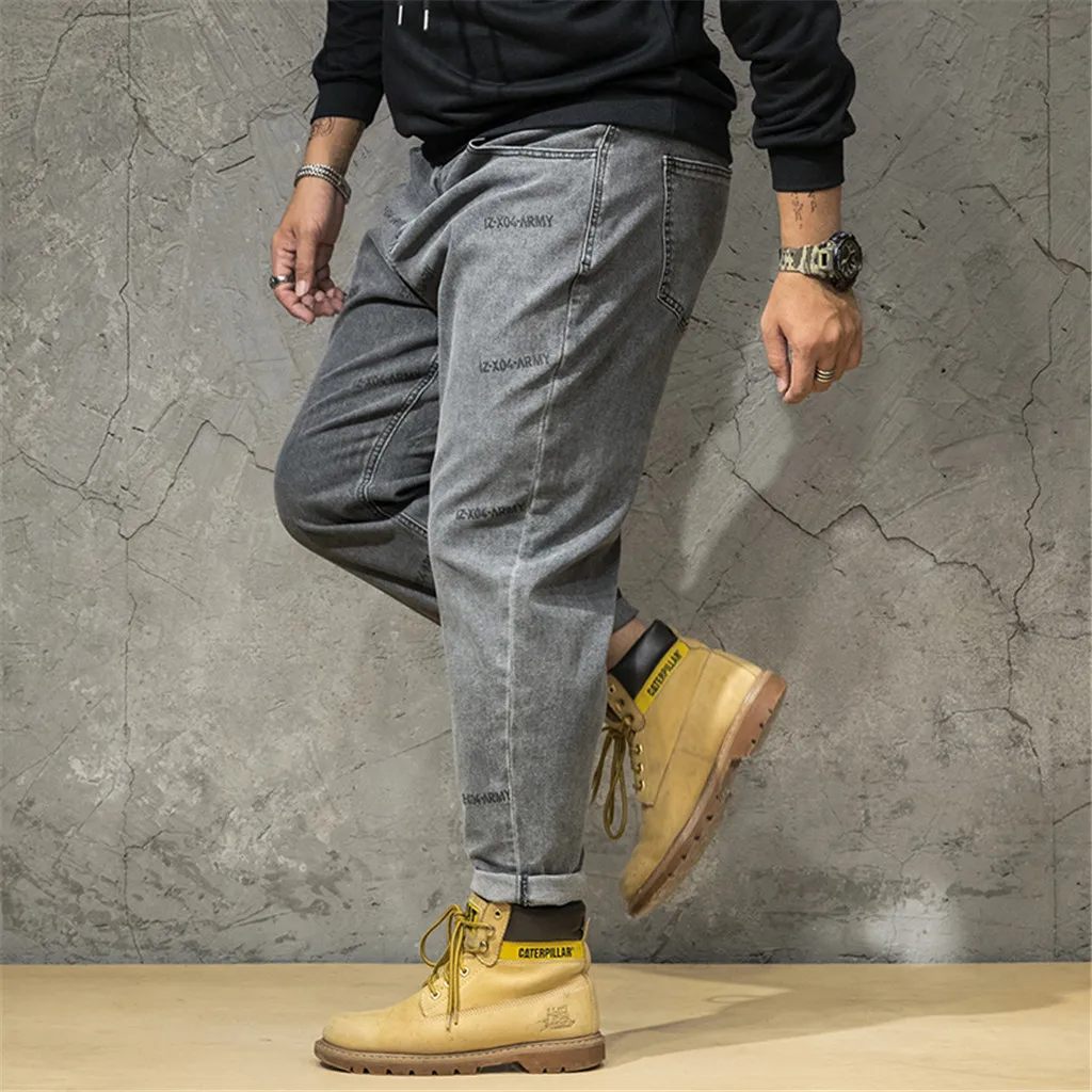 New Fashion section Pants Casual Men Summer Pants Long Skate Board Stright Pocket Plus Size Jeans Z819