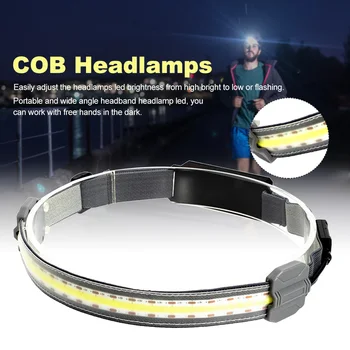

Broadbeam Adjustable Brightness Fishing For Adults Portable LED Headlamps Hiking USB Rechargeable Climbing Outdoor Running