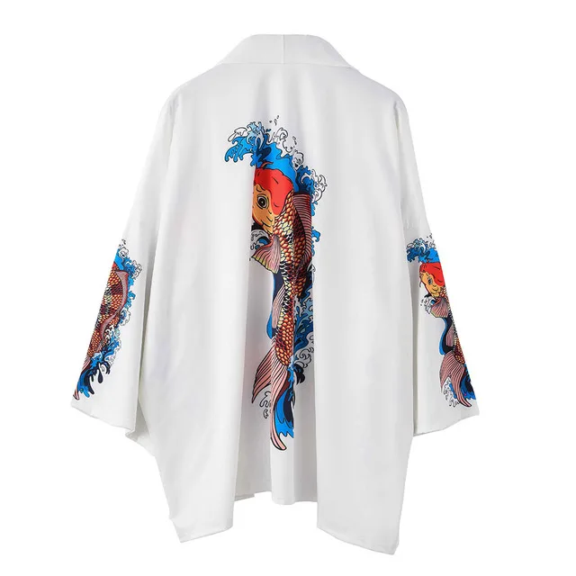 Kimono Jacket Mens Kimono Shirt Yukata Haori Samurai New Japanese Kimono Cardigan Men Haori Yukata Male Samurai Costume Clothing