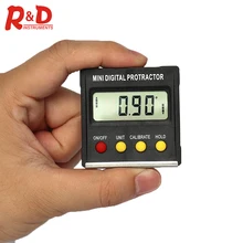 R & d 360 graus mini magnético digital, medidor de nível, caixa de ângulo, graduação, ferramentas de medição