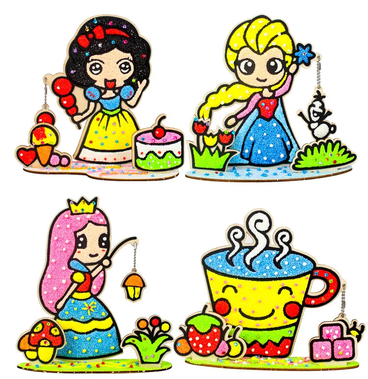 Pearl painting art paper with 10colors bottle Pearl for children drawing toys cartoon Pearl painting for kindergarten art