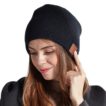 

Hot Stereo Music Wireless Earphone Headphone Headset Winter Windproof Warm Beanie CapHeadwear Knitted Hat For Bluetooth