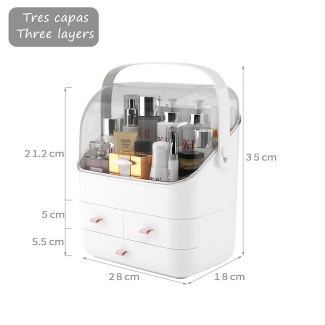 New Acrylic Transparent Cosmetic Storage Box Bathroom Makeup Storage jewelry organizer for cosmetics Box