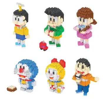 

Japan classic Dorami Nobita Doraemon Nobi cartoon figures model mini micro diamond blocks nanobricks building blocks toys