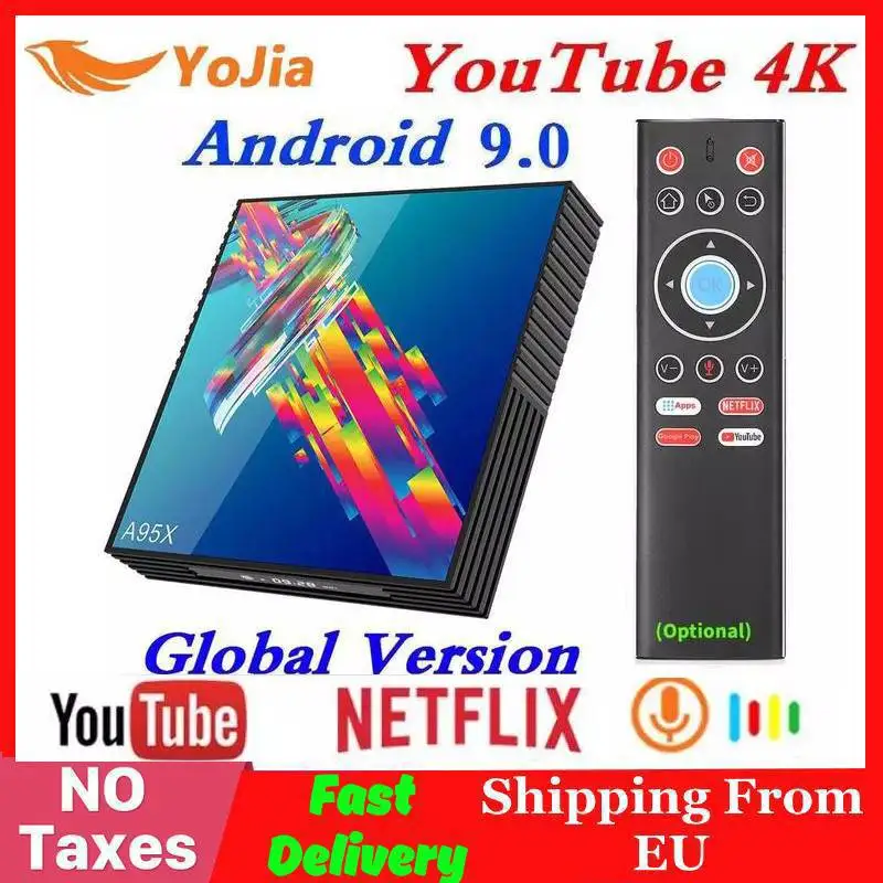 RK3318 4K Smart TV Box A95X R3 Android 9.0 TV Box 4GB RAM 64GB ROM Wifi Netflix Youtube 2G16G Media Player PK H96 MAX