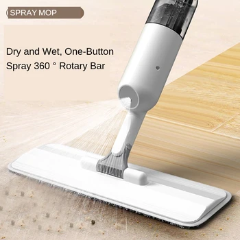 

Spray mop 360 degree rotary hand held lazy household floor cleaning tool microfiber spin mop cloth factory direct sale sweeper