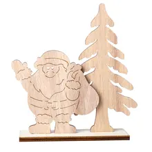 Креативные рождественские украшения рождественское деревянное ремесло подарок кулон Jm01542 Рождественская елка украшение кулон