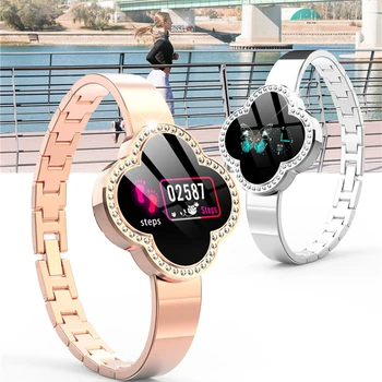 

Luxury S6 Women Smart Watch Fitness Tracker Bracelet Smartwatch Blood Pressure Heart Rate Monitor Sport Ladies Watches Bangle