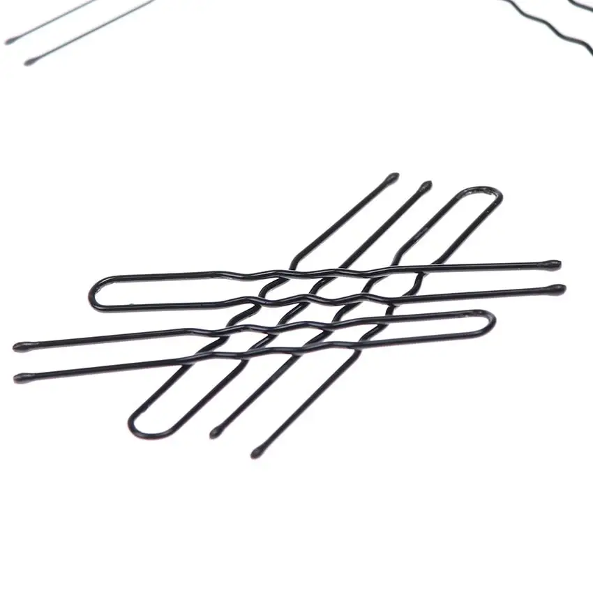 

5CM Hair Waved U Shaped Bobby Pin Barrette Grip Clip Hair Pins Black Hair Accessories 20PCS/Lot