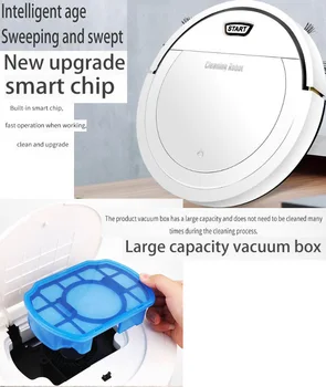 

2020 Rechargeable Intelligent Robot Vacuum Cleaner Robot Sweeping Machine 1800pa Low Noise for Home Office