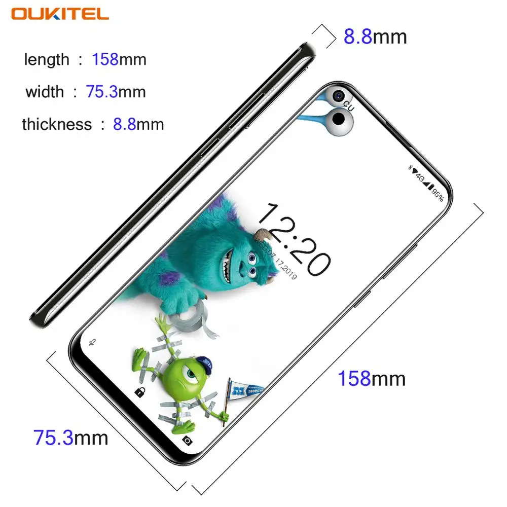 OUKITEL C17 Pro 6,35 ''Android 9,0 19:9 MT6763 4 Гб 64 Гб Смартфон Face ID Octa Core 3900 мАч Тройная камера 4G мобильный телефон