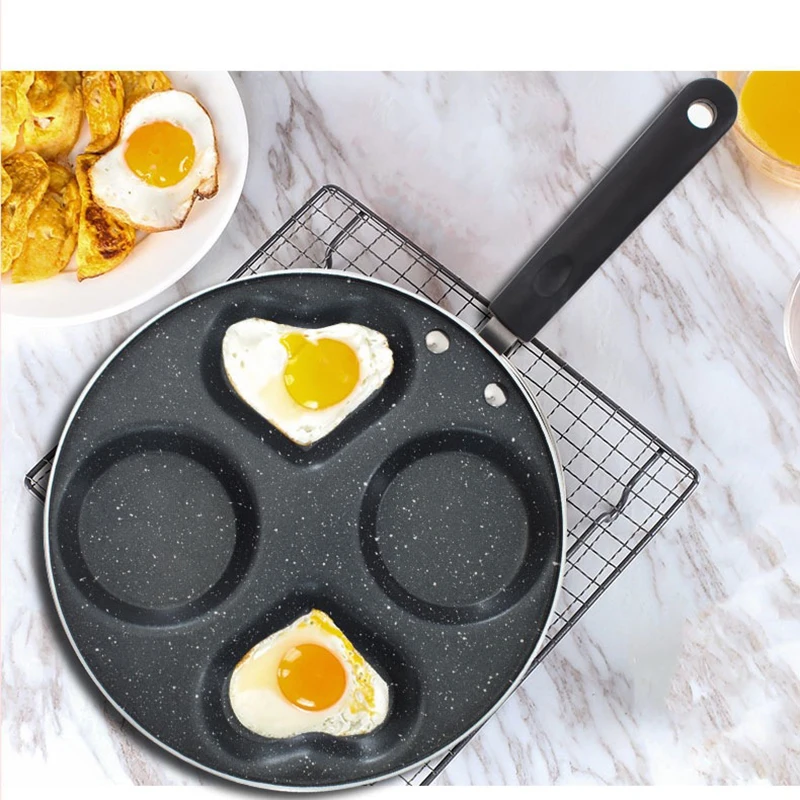 

2020 New Four-hole Frying Pan Non-stick No Oil-smoke Aluminum Alloy Efficient Breakfast Maker Omelet Pan