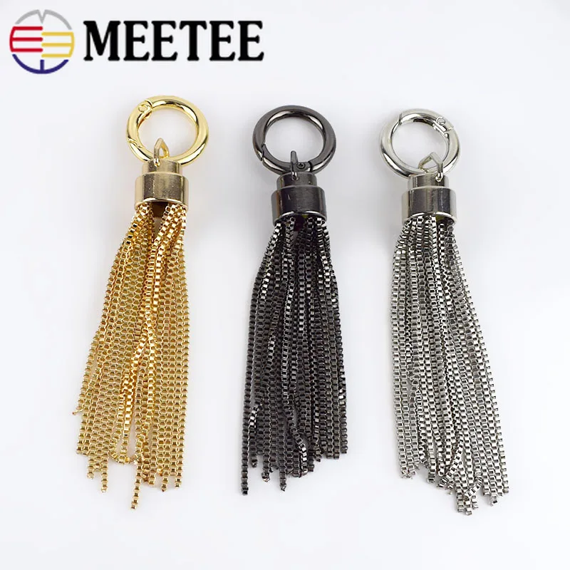 2pc Meetee Bag Hardware Accessories Metal O Spring Ring Tassel Buckles Jewelry Pendant Hang Decor DIY AP2405 | Дом и сад