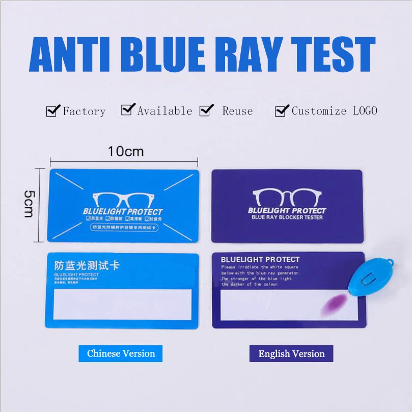 10Set Anti-Blue Light Test Card Blue Light Generat... – Grandado
