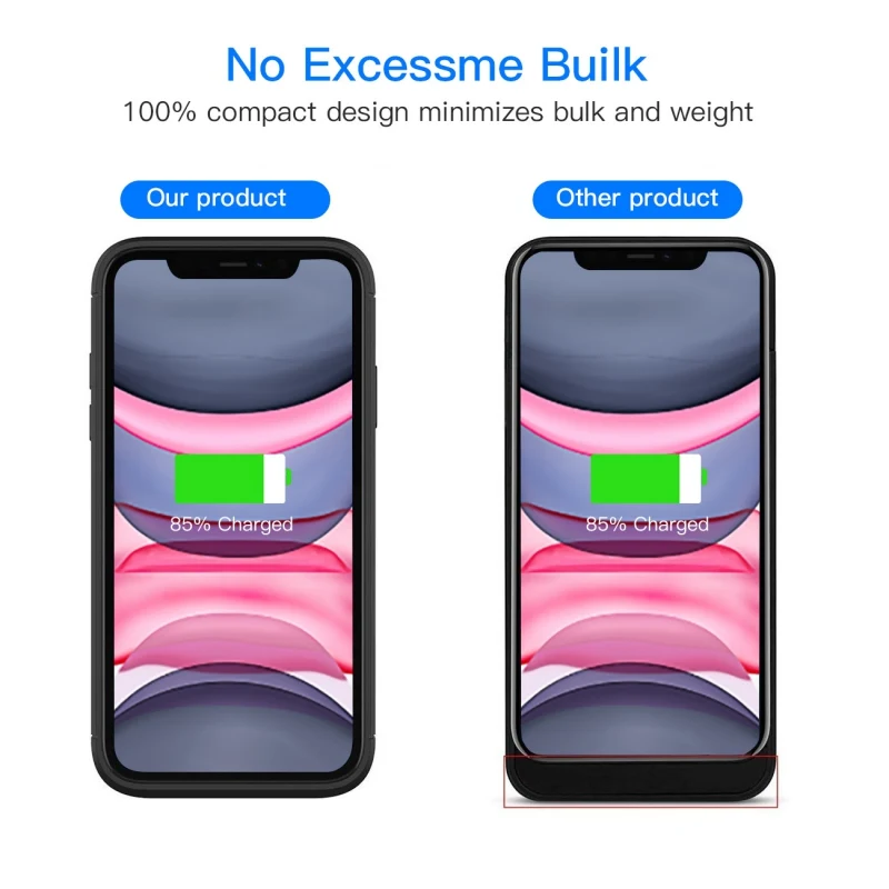 Новинка для iPhone 11 чехол с аккумулятором 6200mAh Rechar карта памяти 3