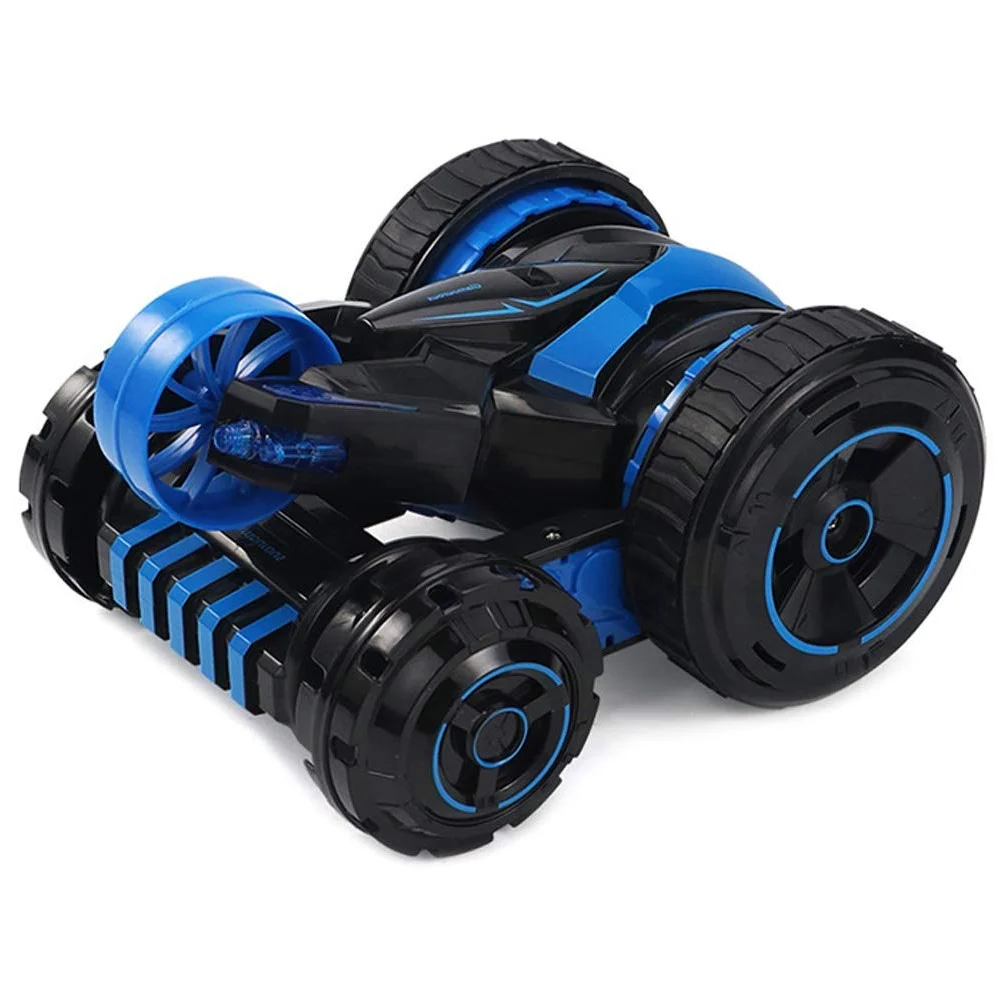 Дистанционное управление автомобиль RC автомобиль 5-колесо Системы нажатием одной кнопки флип Прохладный светильник 360 градусов вращающийся YH-17 - Цвет: B