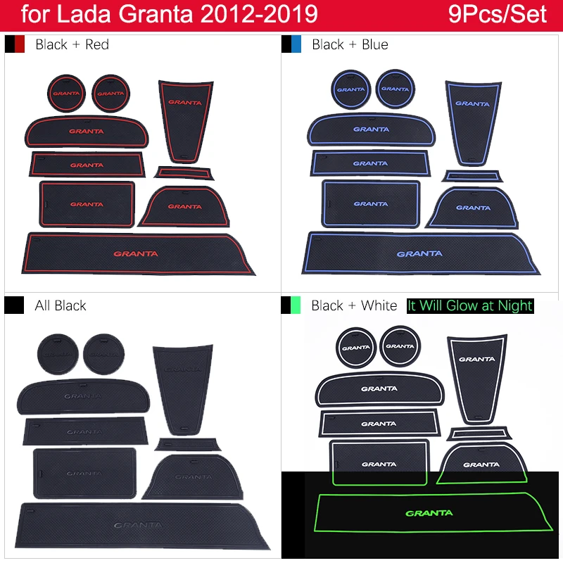 Противоскользящая резиновая подушка для автомобильной двери для Lada Granta 2012~ 2013 паз коврик лучшие автомобильные аксессуары
