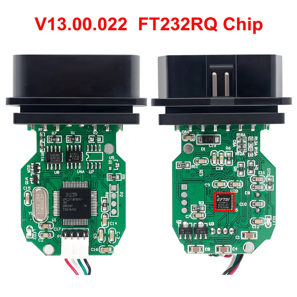 V13.00.022 мини VCI интерфейс для TOYOTA TIS Techstream FTDI FT232RL/FT232RQ MINI-VCI J2534 OBD2 интерфейс