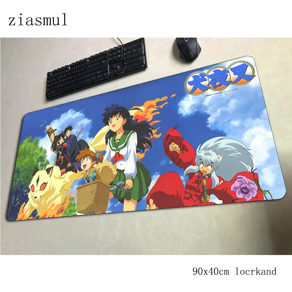 Inuyasha коврик для мыши, лучший игровой коврик для мыши 90x40 см, игровой коврик для мыши, большой восхитительный коврик для мыши, Настольный коврик для мыши