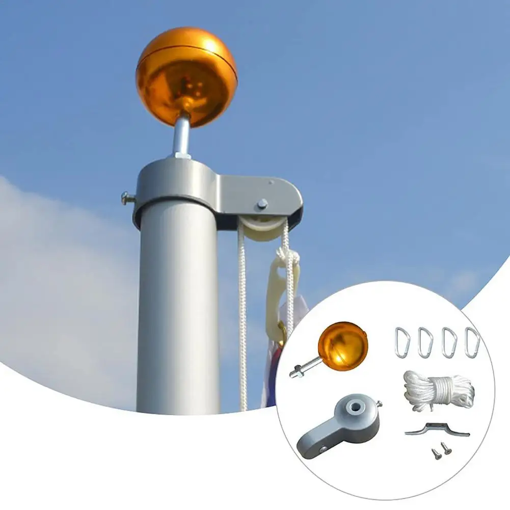 BANDIERA POLI PARTI Bandiera Pole Clip Flagpole Gomma Filo Plastica