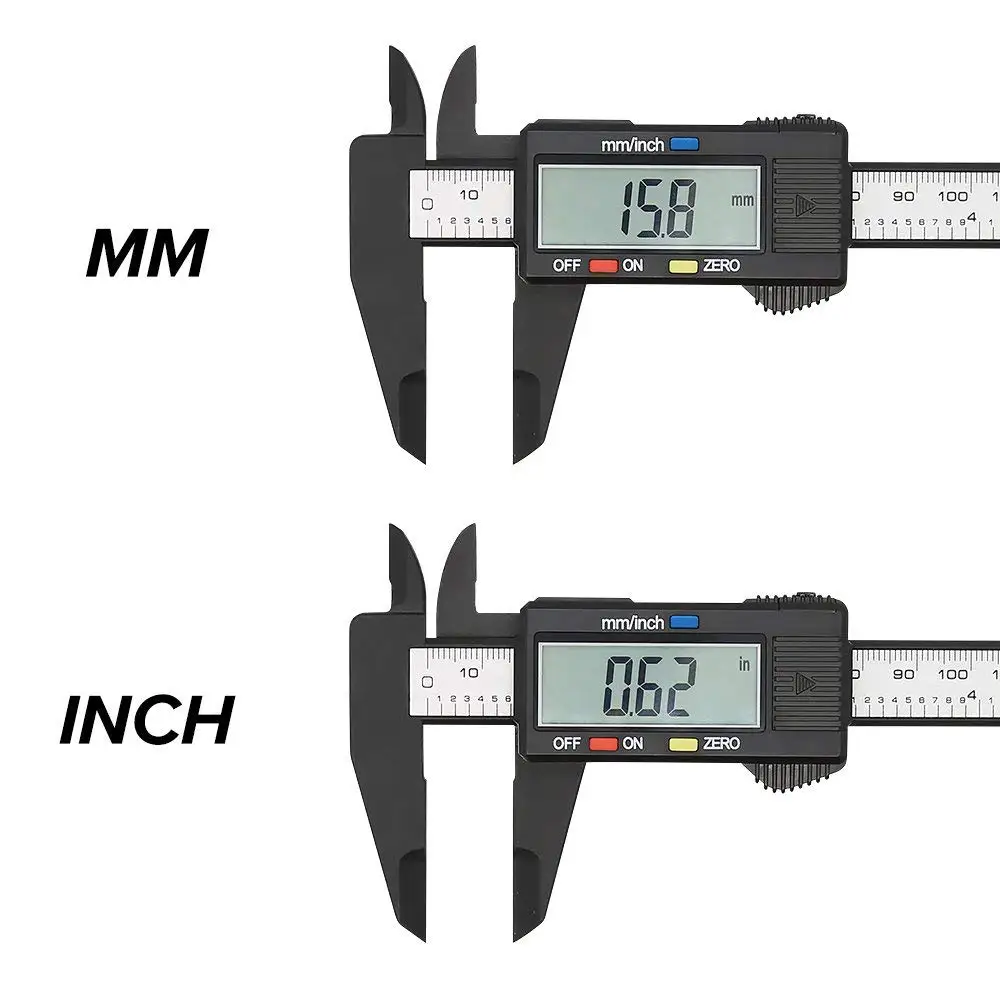 

Digital Caliper 6 inch Electronic Vernier Caliper 100mm Calliper Micrometer Digital Ruler Measuring Tool 150mm 0.1mm