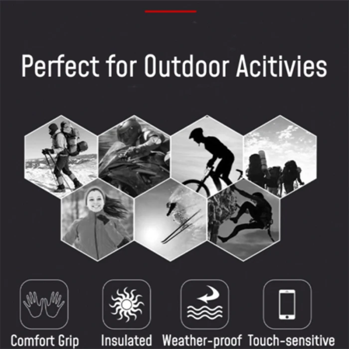 Waterproof Winter Warm Gloves Windproof Outdoor Gloves Thicken Warm Mittens Touch Screen Gloves Unisex Sports Cycling Glove