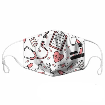 

HYCOOL Fashion Eiffel Tower Pills Print Women Men Outdoor Facial Cover Masks Teen Children Dust proof PM2.5 Mouth Mask Filters