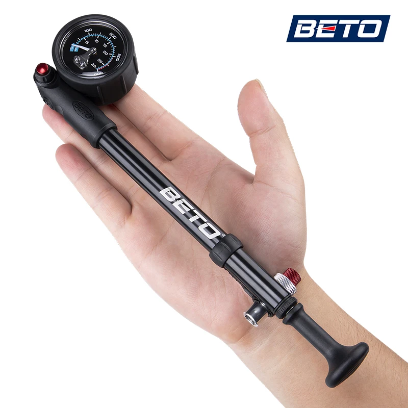Beto-自転車ショックアブソーバー,マウンテンバイクフォーク/リアサスペンションポンプ,400 psi,圧力計付きハンドエアホース -  AliExpress