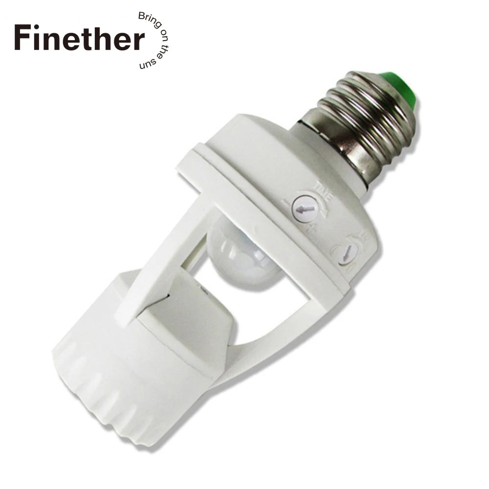 

High Sensitivity PIR Motion Sensor E27 LED lamp Base Holder 110V - 220V With light Control Switch Infrared Induction Bulb Socket