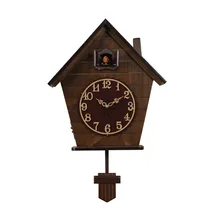 Винтажные большие настенные часы, деревянные 3d часы для гостиной, часы с изображением птицы маятника, бесшумный таймер для дома, спальни, детской комнаты, Reloj, декор SC318