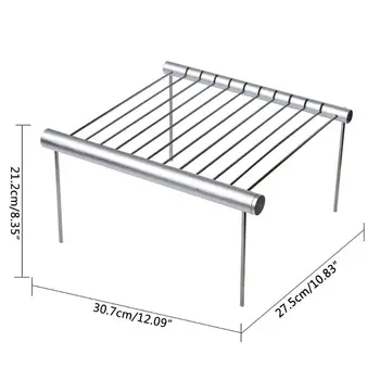 

Portable Stainless Steel BBQ Grill Folding Mini Pocket Barbecue Accessories for Home Park Outdoor