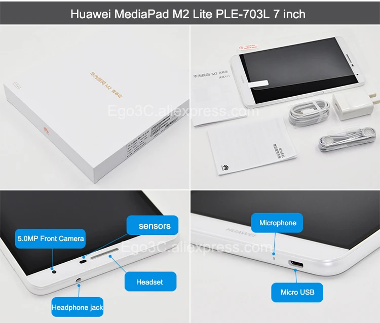 Huawei MediaPad M2 Lite с глобальной прошивкой, 7 дюймов, PLE-703L, четыре ядра, 3G, 32G rom, планшет с функцией звонка, Snapdragon 615, отпечаток пальца, 13,0 МП