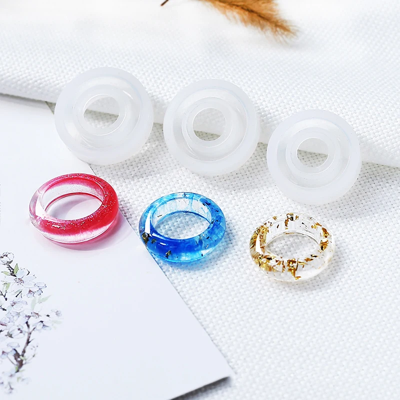 

New Transparent Silicone Mould Dried Flower Resin Decorative Craft DIY Arc Ring Mold Type Epoxy Resin Molds for Jewelry