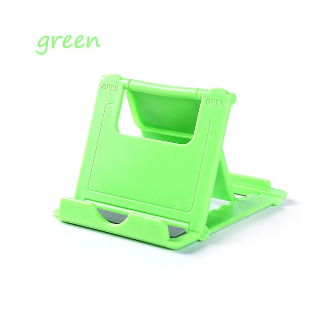 Держатель для мобильного телефона настольная подставка пластиковая настольная подставка конфетный цвет мини портативный держатель Универсальный кронштейн для смартфона - Цвет: Green