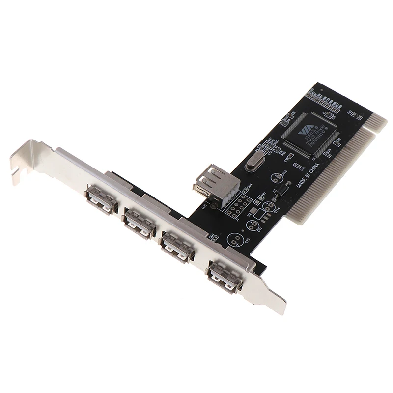

USB 2.0 4 Port 480Mbps High Speed VIA HUB PCI Controller Card Adapter PCI Cards for Vista Windows ME XP 2000 98 SE
