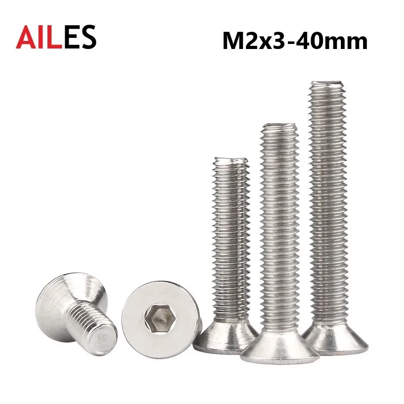 4 Inchi Bolt304 Stainless Steel Flat Head Allen Screws 2mm-40mm