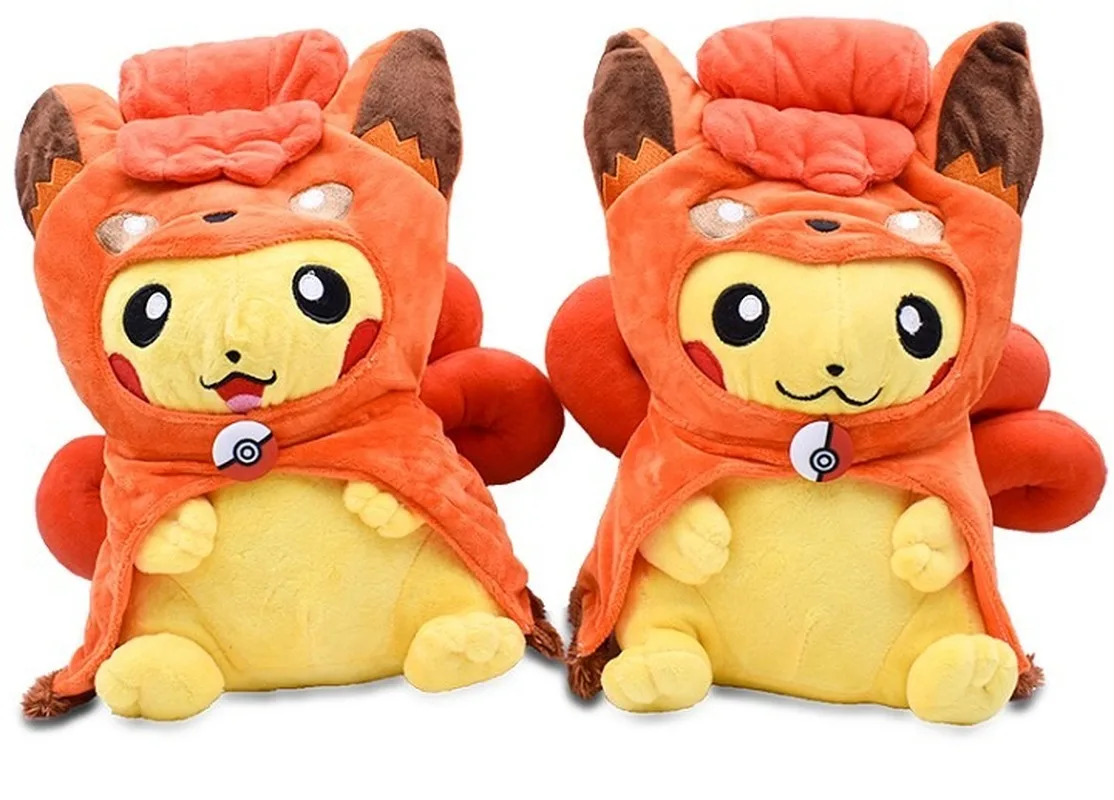 Takara Tomy Pokemon Plush Anime Cartoon Pikachu Cosplay Vulpix Alola Toys Soft Stuffed Dolls 30cm Kids Toys For Children