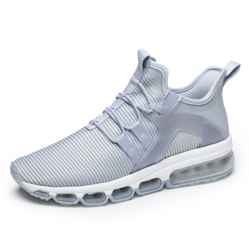 Silver Gray ONEMIX мужская спортивная обувь кроссовки для бега уличные кроссовки носок-обувь амортизационная подушечка кроссовки для прогулок Большие размеры 36-47 - Цвет: Silver Gray