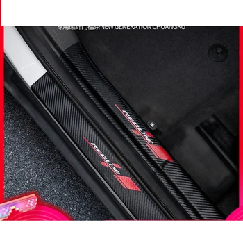

Lsrtw2017 Carbon Fiber Door Sill Cover Threshold Sticker for Chevrolet Trax Tracker Opel Mokka 2019 2020 2021 Accessories Auto