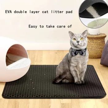 

Cat Litter Mat Double-Layer Pet Cat Litter Trapper Mats with Waterproof Bottom Non-slip Pet Litter Cat Mat Layer kattenmand