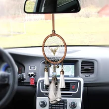 Олень, Ловец снов, автомобильный кулон, перо, Ловец снов, колокольчики, автомобили, интерьерное подвесное декоративное украшение, домашний декор, подарок