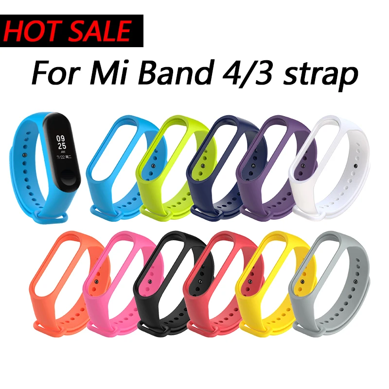 Silicone Straps For Mi Band 4 Strap soft Replacement Bracelets for Xiaomi mi band 3 Bracelet Miband4 Miband3 wrist strap |