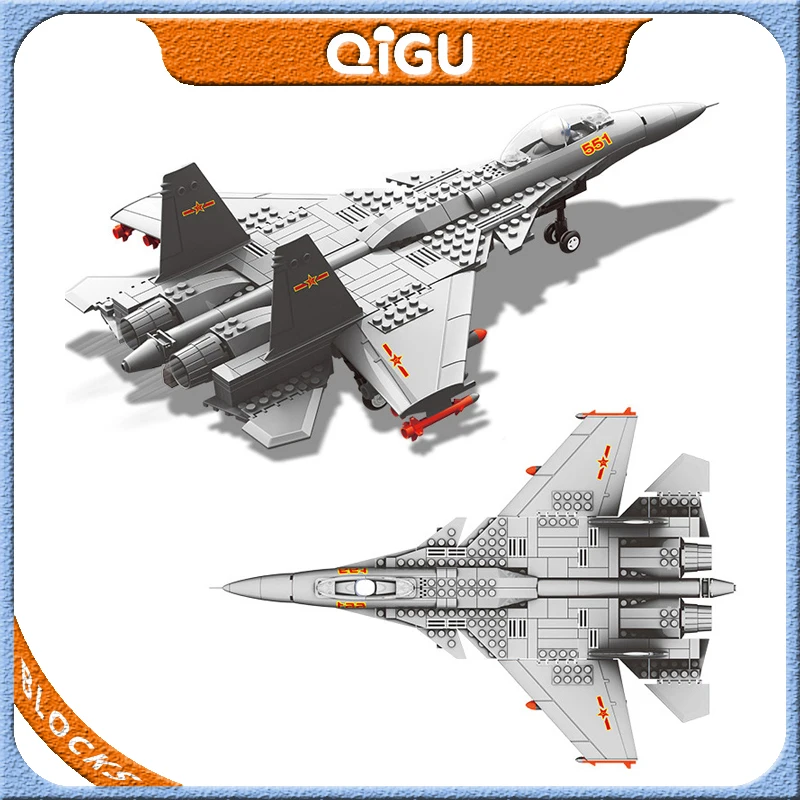 

J15 Flying Shark Carrier-based Fighter Military Building Blocks Model Fit Legoing Airplane Bricks Toys Gifts For Kids Boys