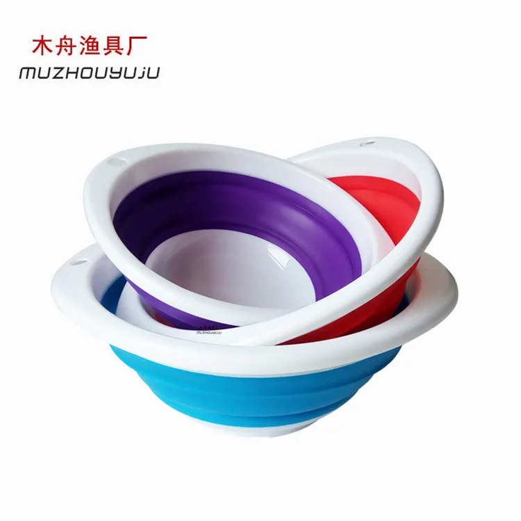 

Folding er liao pen Portable Bait-mixing Pot And Bait Floppy Fishing Bait Box Fishing Bait Pot Bait Pulling Disc